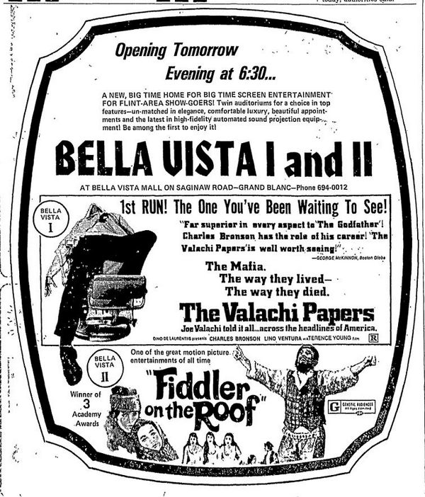 Bella Vista Theatre - DEC 1972 AD (newer photo)